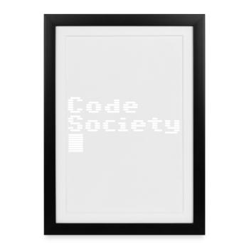 Code Society - Framed poster (27 × 37 cm) - black - Front