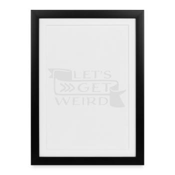 Disons bizarrement et drôle de fête pour les célébrations - Affiche encadrée (27 × 37 cm) - noir - Devant