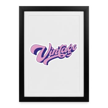 Vintage Rose - Affiche encadrée (27 × 37 cm) - noir - Devant