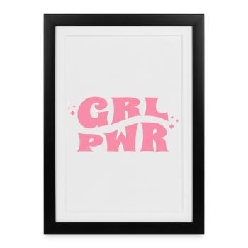 GRL PWR Feminine Style - Framed poster (27 × 37 cm) - black - Front