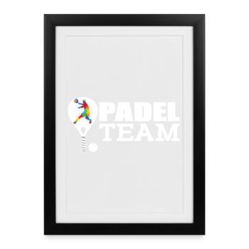 Padel - Affiche encadrée (27 × 37 cm) - noir - Devant