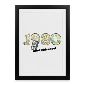 1980's Vintage Retro – Cassette – Cool Olds - Framed poster (27 × 37 cm) - black - Front