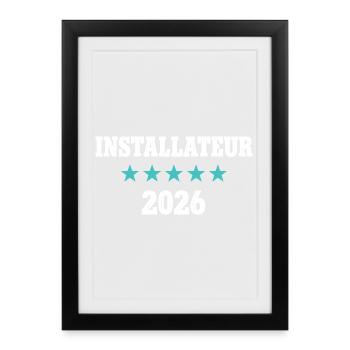 Installer 2026 Apprenticeship Examination Master Trainee - Framed poster (27 × 37 cm) - black - Front