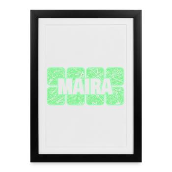 Maira as a given name - Framed poster (27 × 37 cm) - black - Front