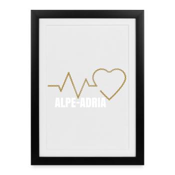 Cycling holidays Alpe Adria - Framed poster (27 × 37 cm) - black - Front