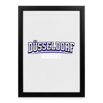 Dusseldorf Germany Varsity Logo - Framed poster (27 × 37 cm) - black - Front