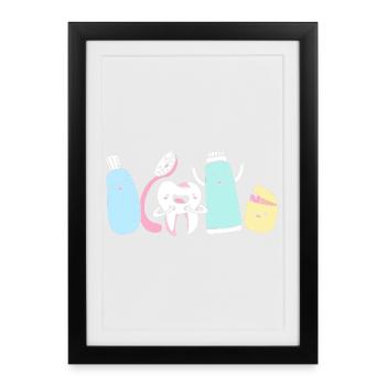Receptionist Dentist - Framed poster (27 × 37 cm) - black - Front