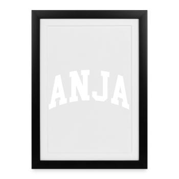 Anja - Gerahmtes Poster (27 × 37 cm) - Schwarz - Vorne