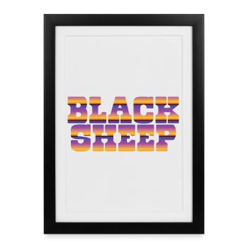 Mouton noir - Affiche encadrée (27 × 37 cm) - noir - Devant