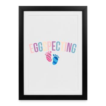 Eggspecting : grossesse de Pâques révèle une maman mignonne - Affiche encadrée (27 × 37 cm) - noir - Devant