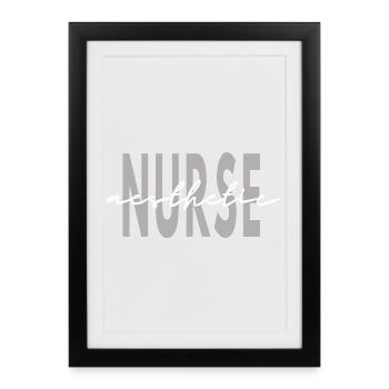 Injecteur de comblement esthétique Botox Nurse - Affiche encadrée (27 × 37 cm) - noir - Devant