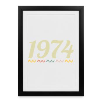 1974 - Framed poster (27 × 37 cm) - black - Front