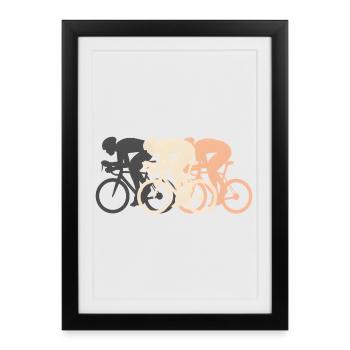 Vélo de route Vélo Vélo Sport Vélo VTT - Affiche encadrée (27 × 37 cm) - noir - Devant