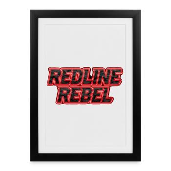 Redline Rebel for JDM Tuning Fans Shirt Sticker - Framed poster (27 × 37 cm) - black - Front