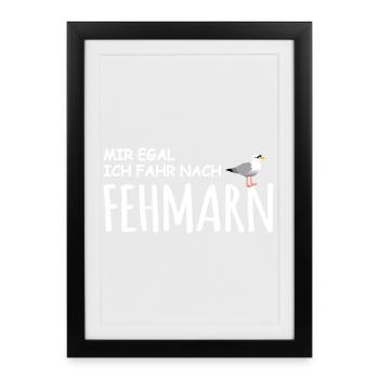Fehmarn Love - Affiche encadrée (27 × 37 cm) - noir - Devant