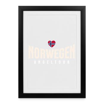 Norway Fishing Trip - Framed poster (27 × 37 cm) - black - Front