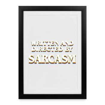 Funny Sarcastic Quote Sorry Result Realist Pessimi - Framed poster (27 × 37 cm) - black - Front