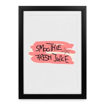 J’adore les smoothies, les jus, les jeunes de fruits - Affiche encadrée (27 × 37 cm) - noir - Devant