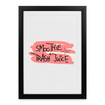 I Love Smoothies Juice Juice Fruit Kids - Framed poster (27 × 37 cm) - black - Front