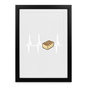 I love halloumi cheese - Framed poster (27 × 37 cm) - black - Front