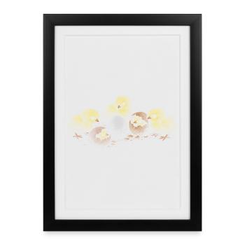 Chicken chicks - Framed poster (27 × 37 cm) - black - Front
