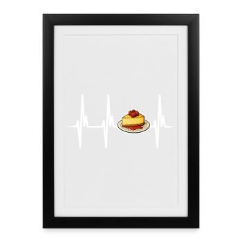 J’adore le cheesecake - Affiche encadrée (27 × 37 cm) - noir - Devant