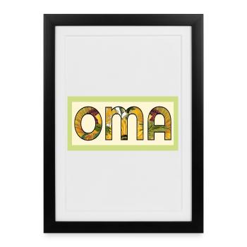 Sunflower Garden Grandma - Framed poster (27 × 37 cm) - black - Front