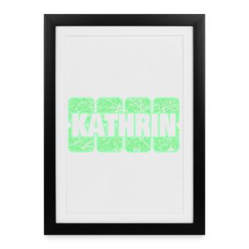 Kathrin enfant - Affiche encadrée (27 × 37 cm) - noir - Devant