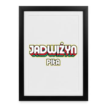 Jadwiżyn Piła. Retro District Name - Framed poster (27 × 37 cm) - black - Front