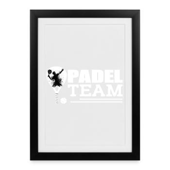 Padel - Affiche encadrée (27 × 37 cm) - noir - Devant