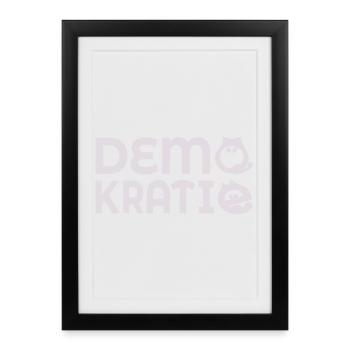 Démocratie des chats - Affiche encadrée (27 × 37 cm) - noir - Devant