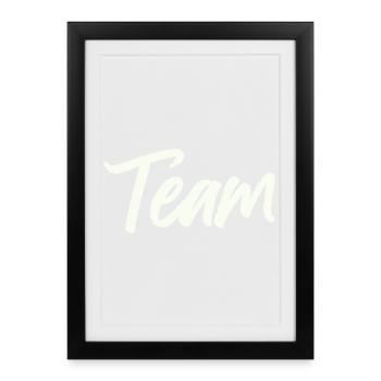 Team - Framed poster (27 × 37 cm) - black - Front