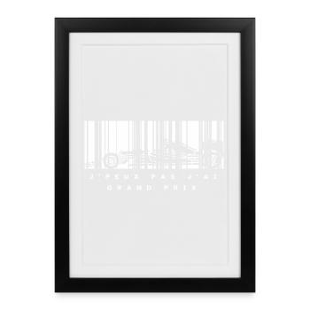 J’ai Grand Prix – Silhouette Auto Noire - Affiche encadrée (27 × 37 cm) - noir - Devant