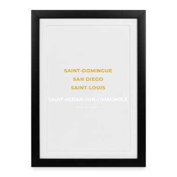 Saint-Alban-sur-Limagnole Lozère - San Diego - Affiche encadrée (27 × 37 cm) - noir - Devant