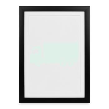 Mint truck silhouette - Framed poster (27 × 37 cm) - black - Front