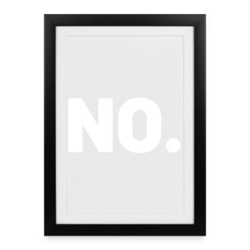 NON. - Affiche encadrée (27 × 37 cm) - noir - Devant