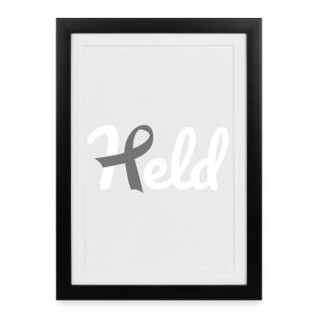 Held Krebs - Gerahmtes Poster (27 × 37 cm) - Schwarz - Vorne