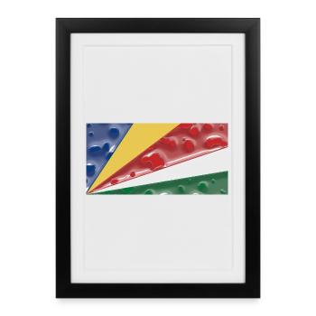 Country Seychelles - Framed poster (27 × 37 cm) - black - Front