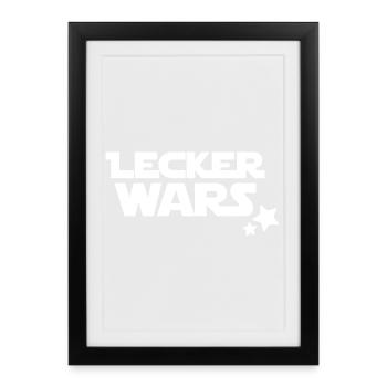 lecker wars - Gerahmtes Poster (27 × 37 cm) - Schwarz - Vorne