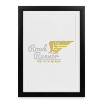Photo de motard - Affiche encadrée (27 × 37 cm) - noir - Devant
