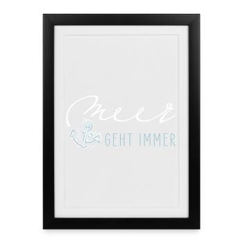 La mer marche toujours - Affiche encadrée (27 × 37 cm) - noir - Devant