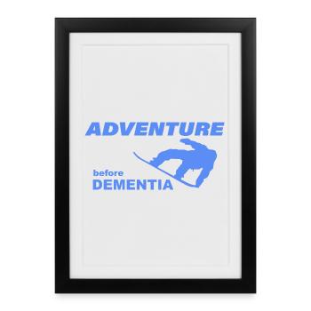 SNOWBOARD ADVENTURE - Framed poster (27 × 37 cm) - black - Front