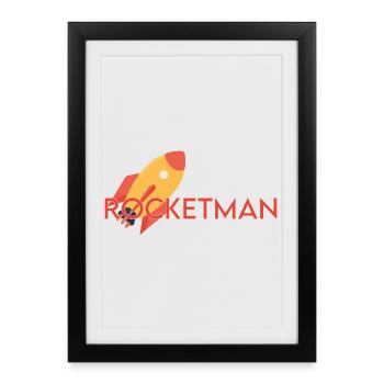 Rocketman - Affiche encadrée (27 × 37 cm) - noir - Devant