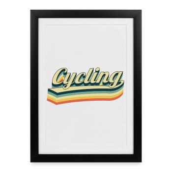 Cycling - Vélo - Affiche encadrée (27 × 37 cm) - noir - Devant