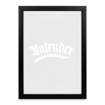 intruder hacker intruder clan sticker computer - Framed poster (27 × 37 cm) - black - Front