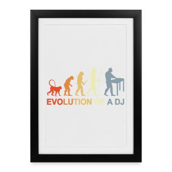 Évolution d’un DJ - Affiche encadrée (27 × 37 cm) - noir - Devant