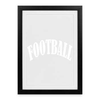 football fan highschool springbreak goal sticker - Framed poster (27 × 37 cm) - black - Front