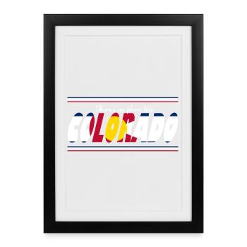 Colorado: Kein Ort wie Colorado - Gerahmtes Poster (27 × 37 cm) - Schwarz - Vorne