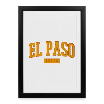 El Paso Texas Vintage Western - Framed poster (27 × 37 cm) - black - Front