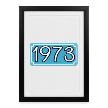 Year of birth 1973 - Framed poster (27 × 37 cm) - black - Front